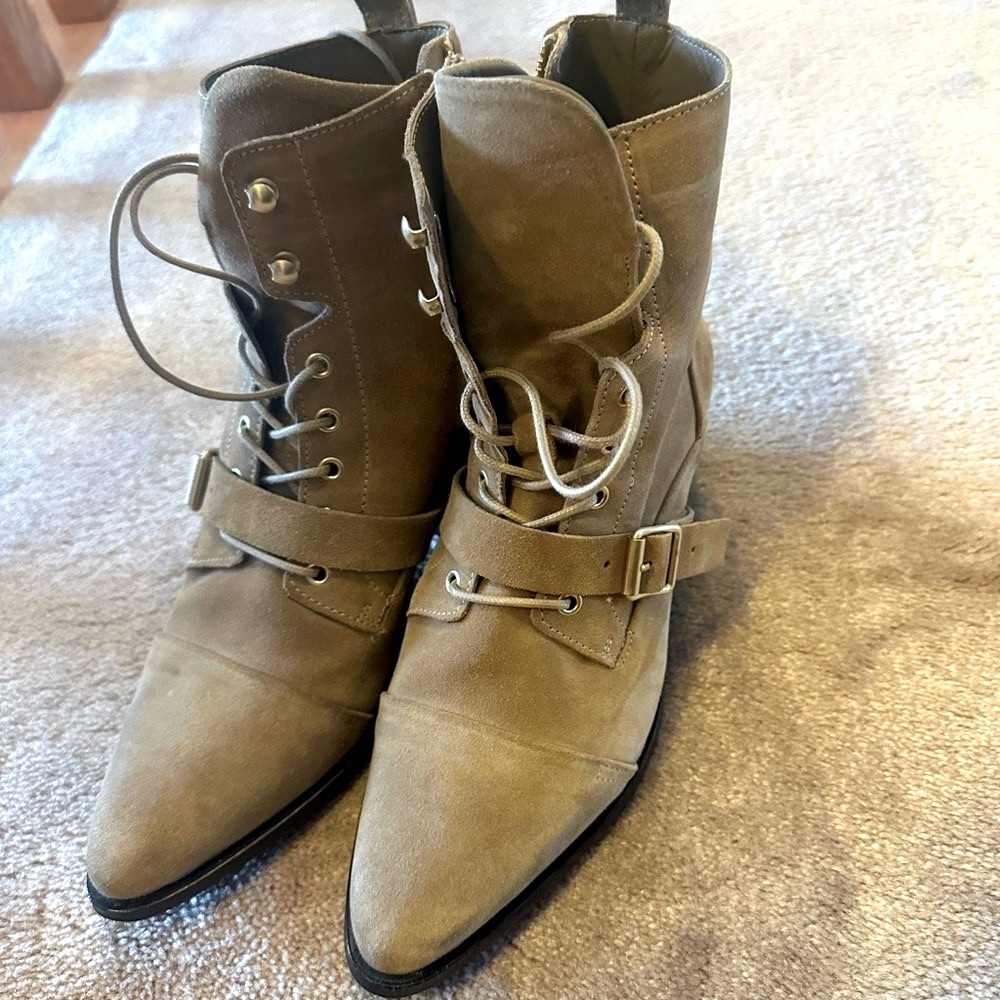 All Saints tan suede size 40 (9)women's ankle boots